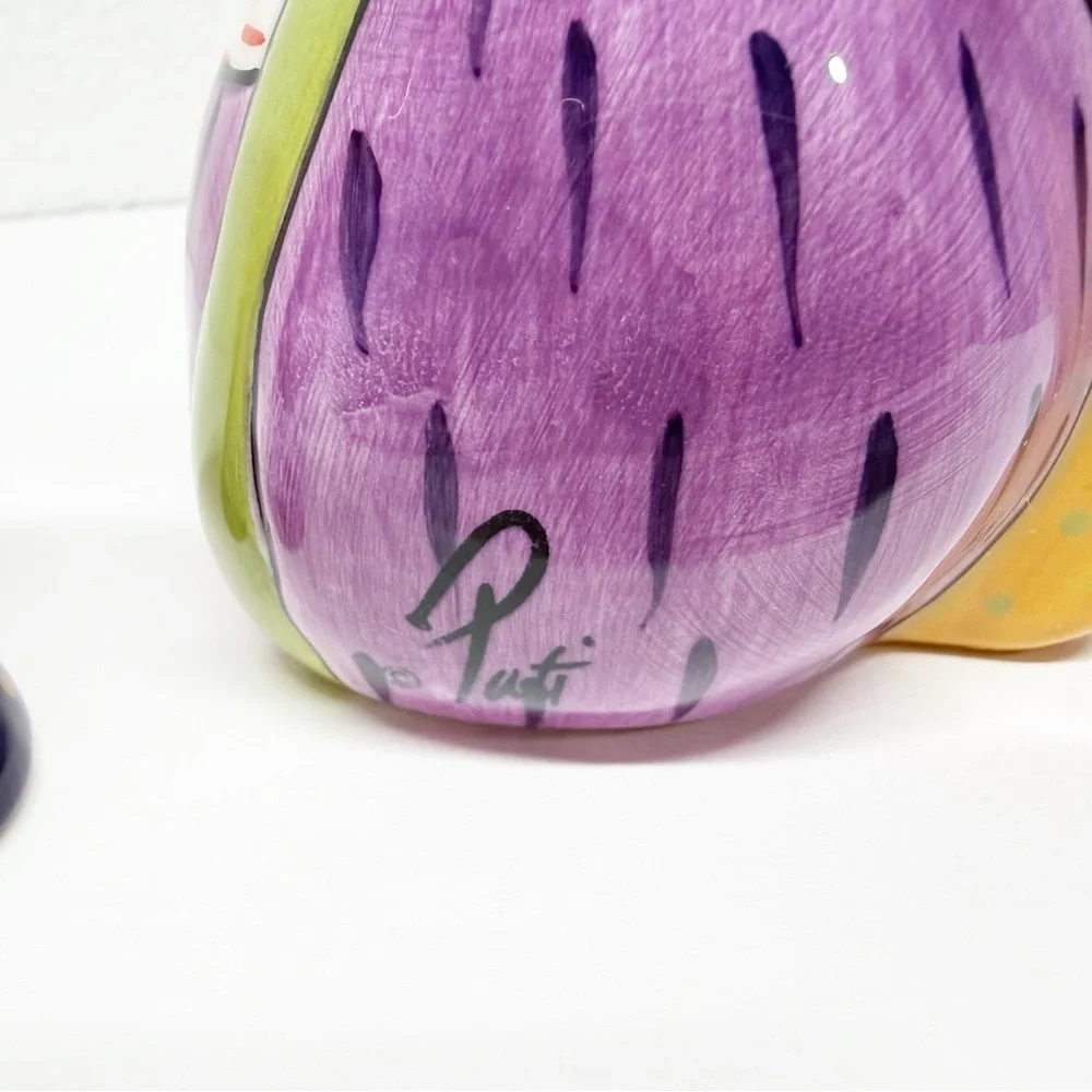 Vintage Pati Hand Painted Cat Salt Pepper Shakers